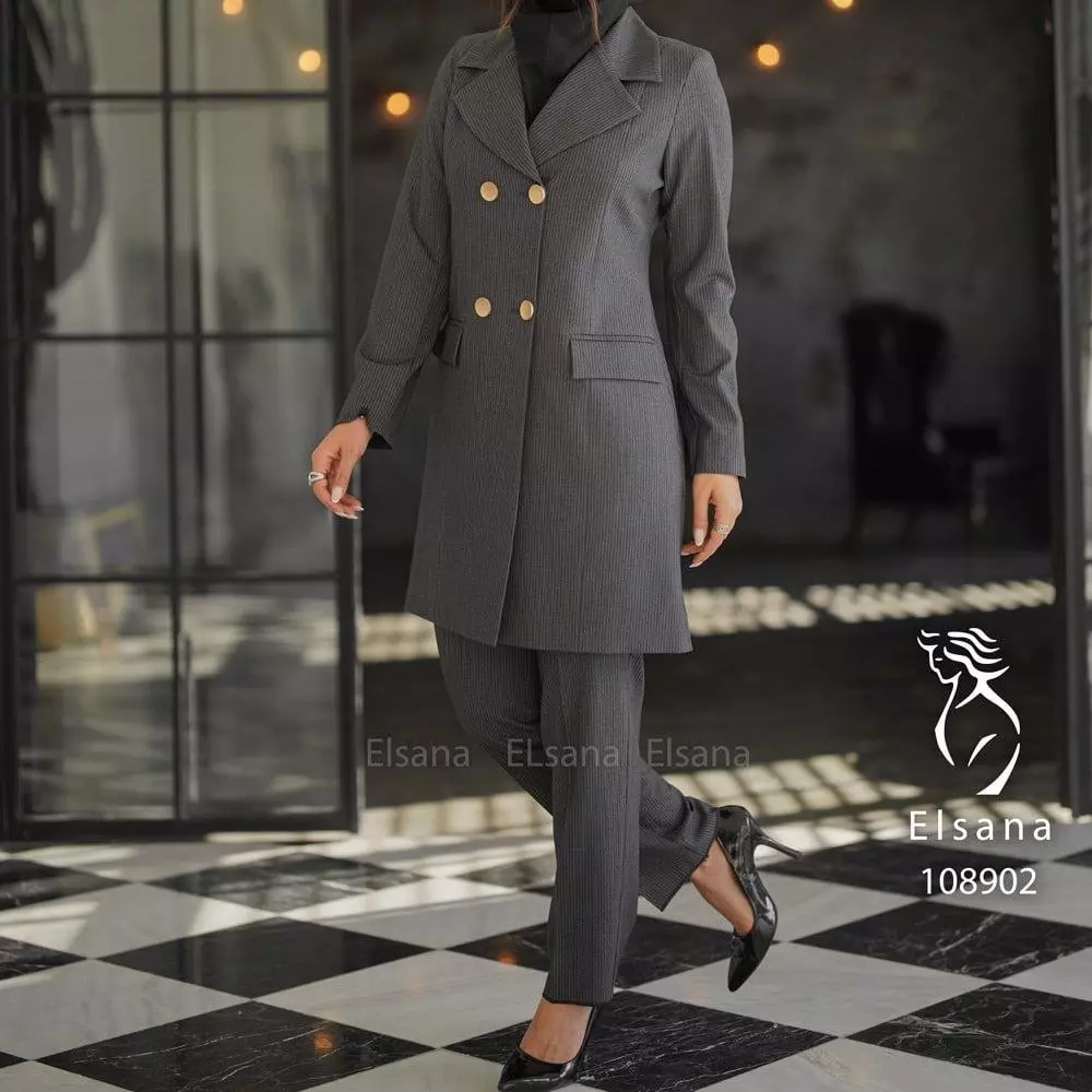 مانتو شلوار اداری رویسا درجه یک (سایز بزرگ دارد)