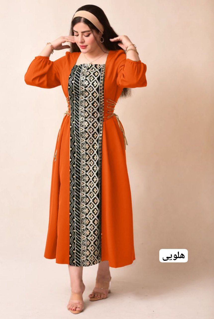 پیراهن بلند ترلان عیدانه