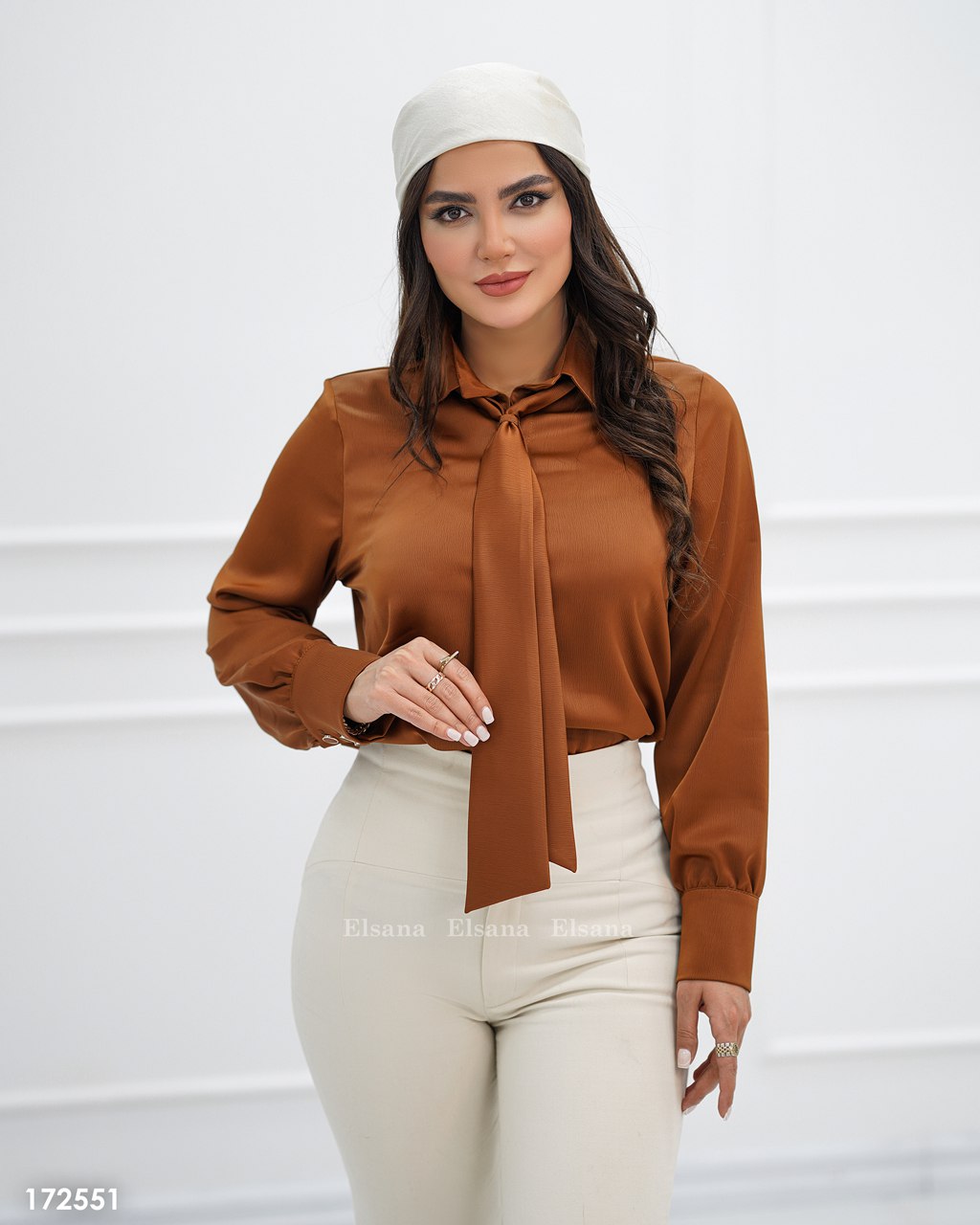 شومیز ساتن کراواتی درجه یک