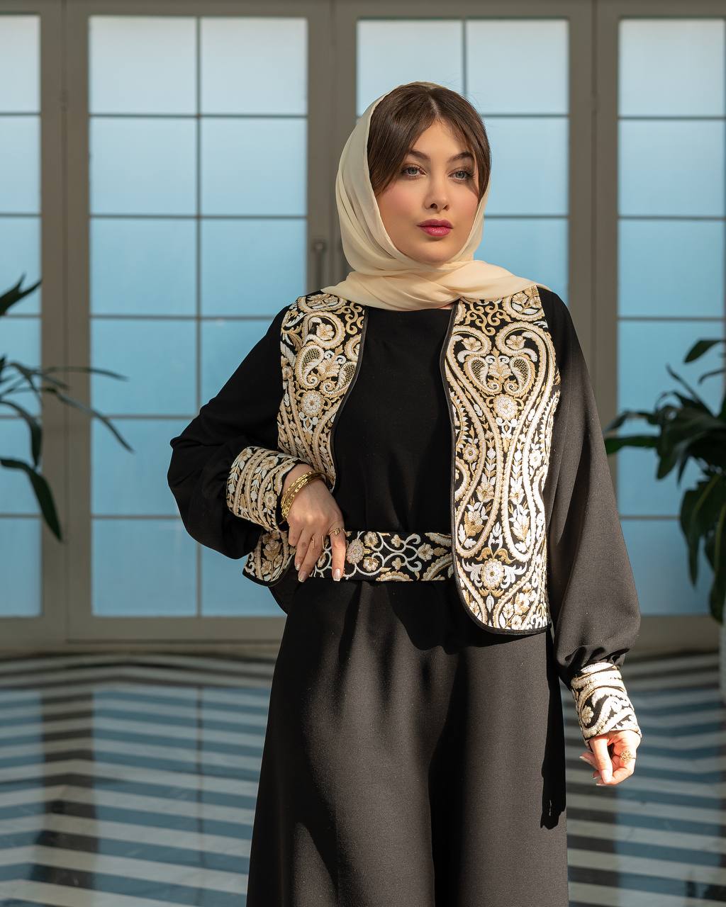 سه تیکه مزونی مجلسی (وست پیراهن کمربند)