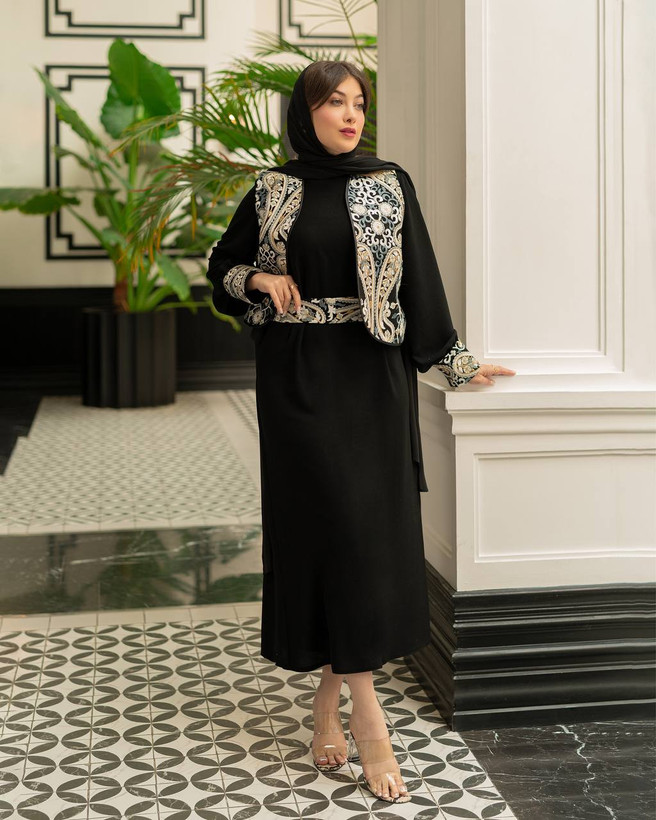 سه تیکه مزونی مجلسی (وست پیراهن کمربند)