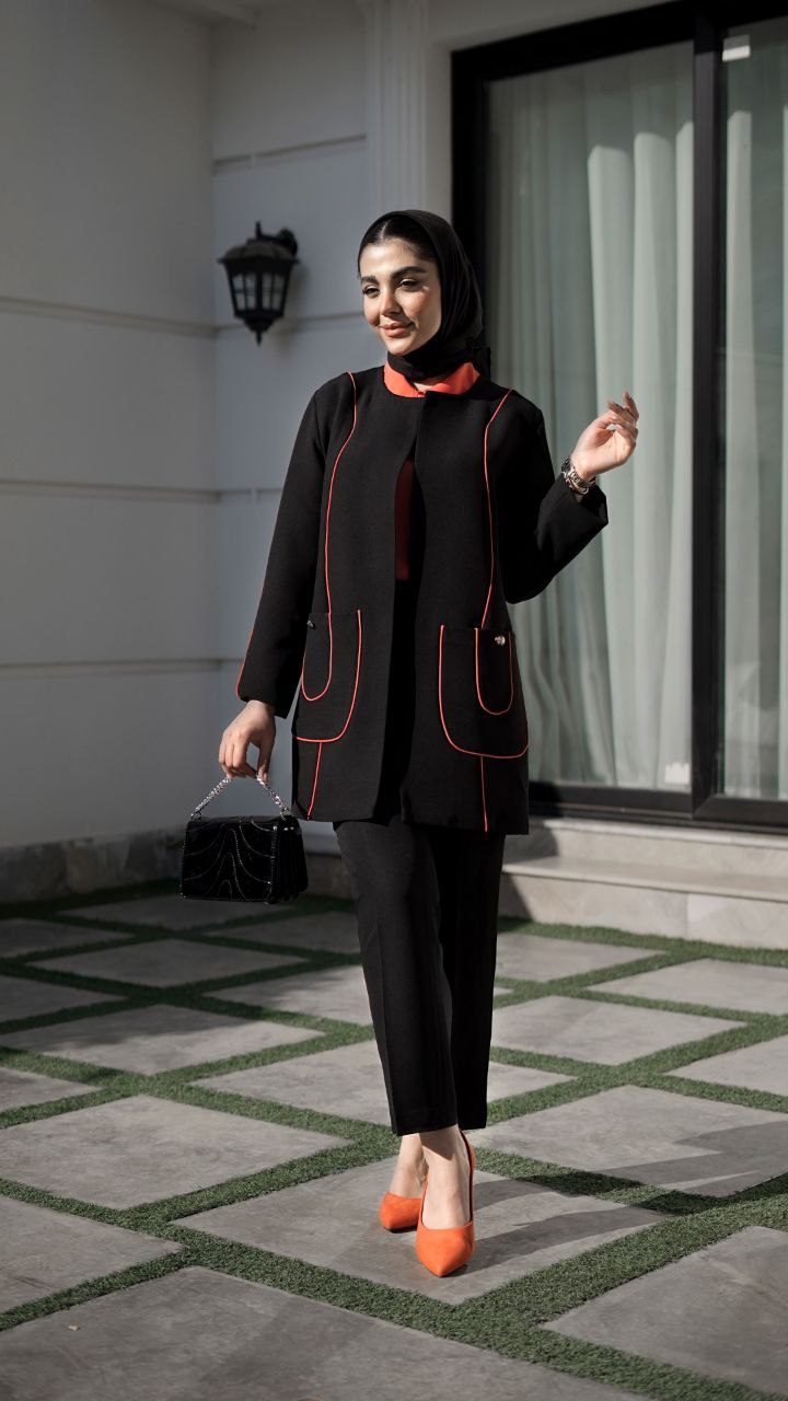 کت شلوار مغزیدوزی شده مزونی