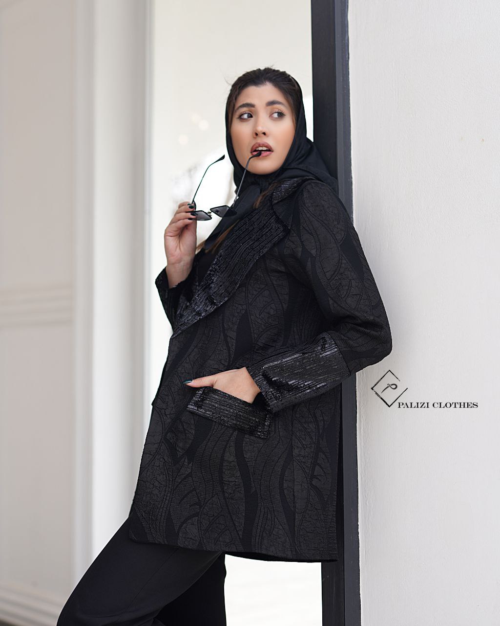 مانتو کتی مزونی ترکیبی مخمل ژاکارد