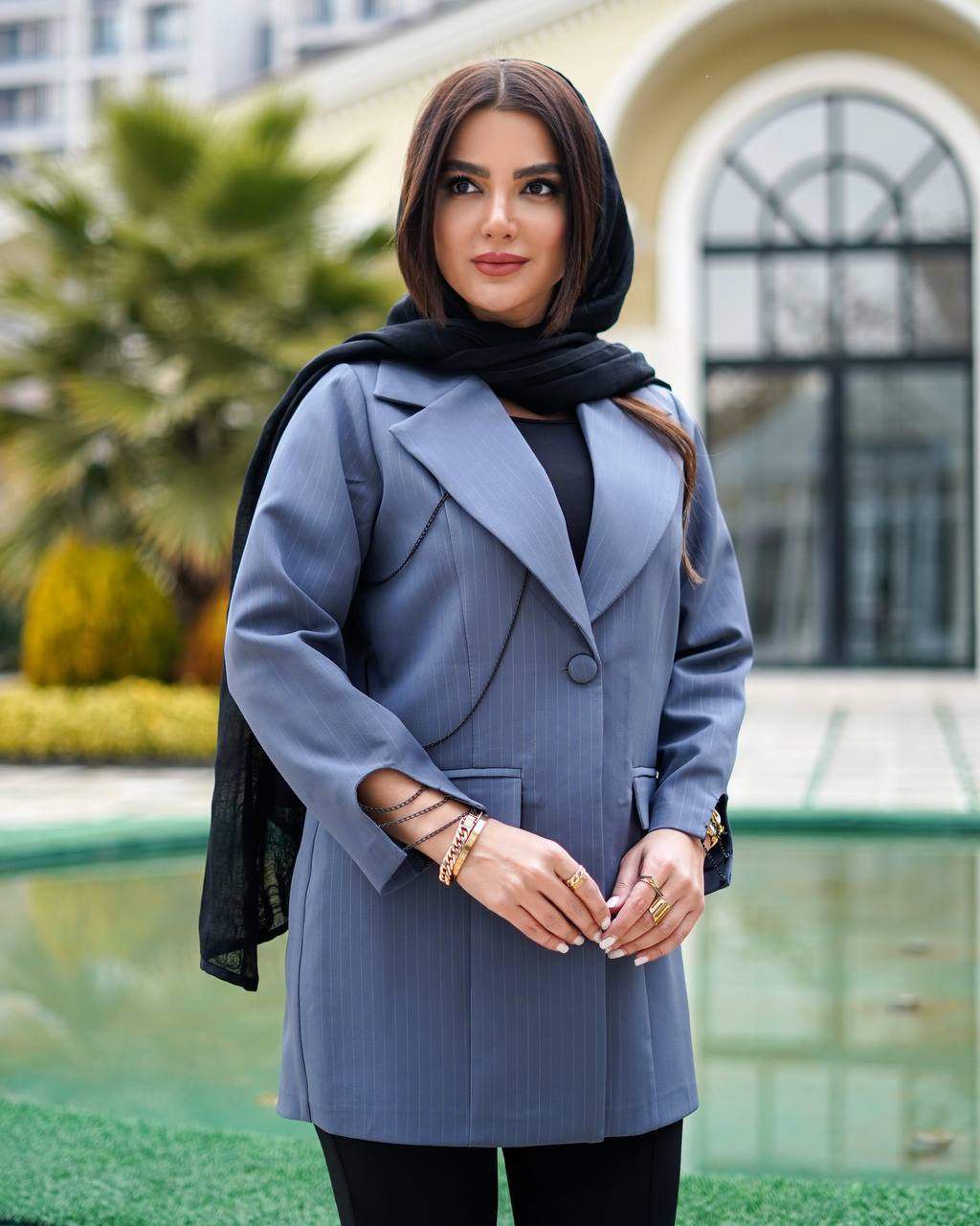 کت شلوار مازراتی زنجیری (سایز بزرگ دارد)