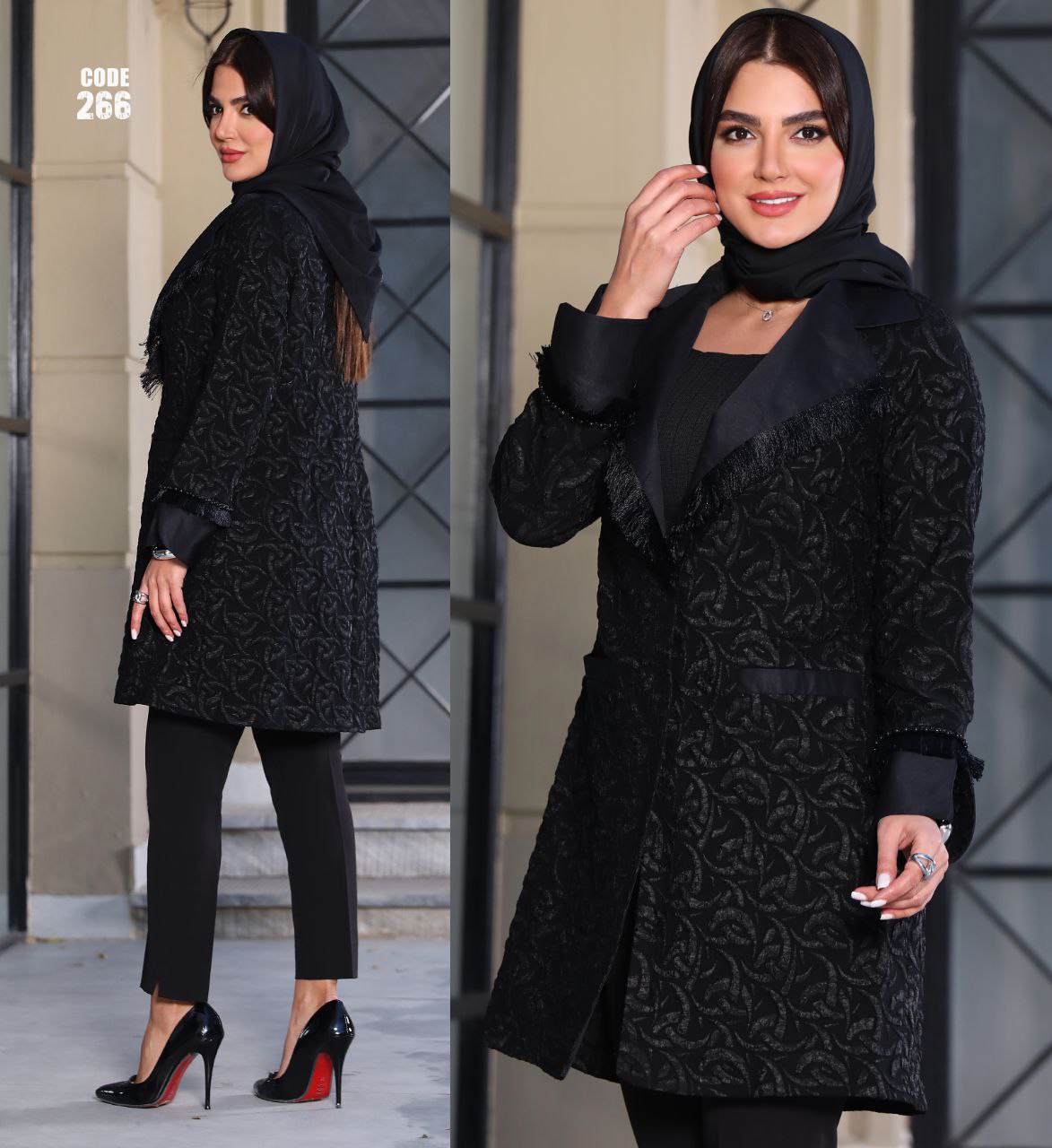 مانتو کتی مجلسی ترکیبی سنگ کاری