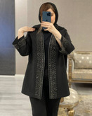 مانتو کتی حاشیه نگین دار