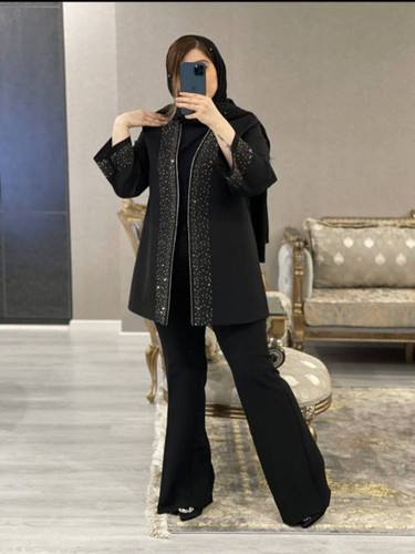 مانتو کتی حاشیه نگین دار
