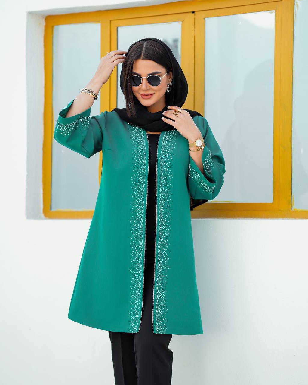 مانتو مجلسی مازراتی نگین دار درجه یک