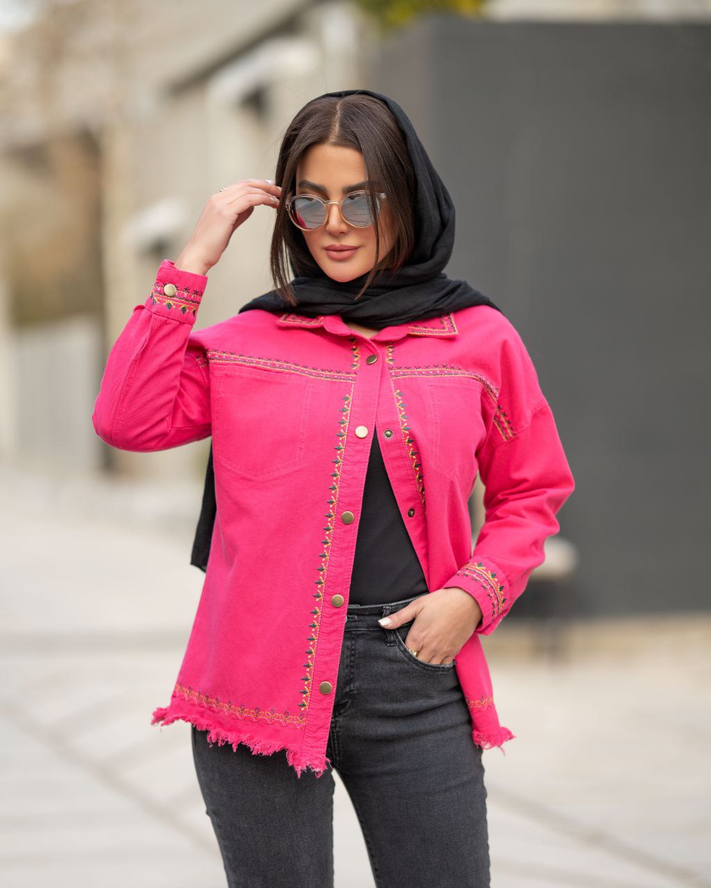 کت کتان گلدوزی شده درجه یک