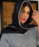 شال مجلسی نگین و مروارید