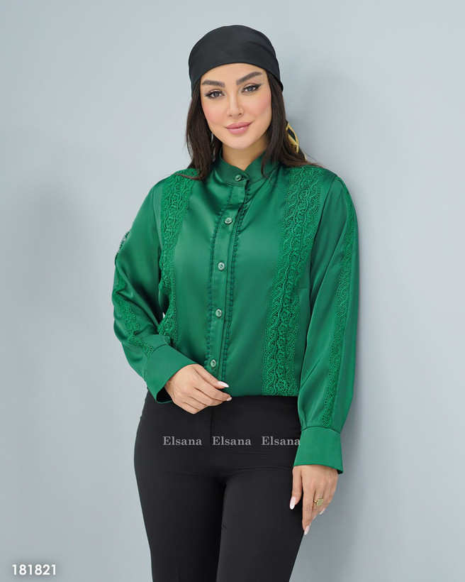 شومیز ساتن گیپوری