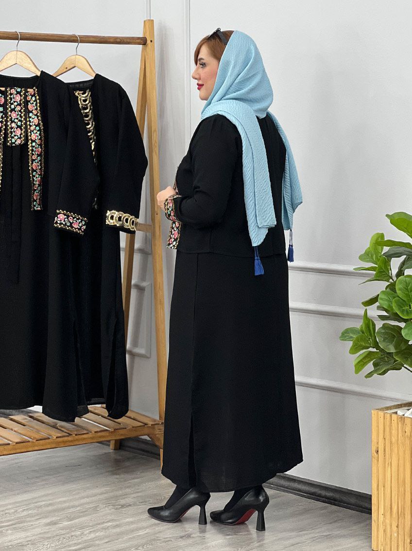 کت سارافون کمربند دار گلفارم