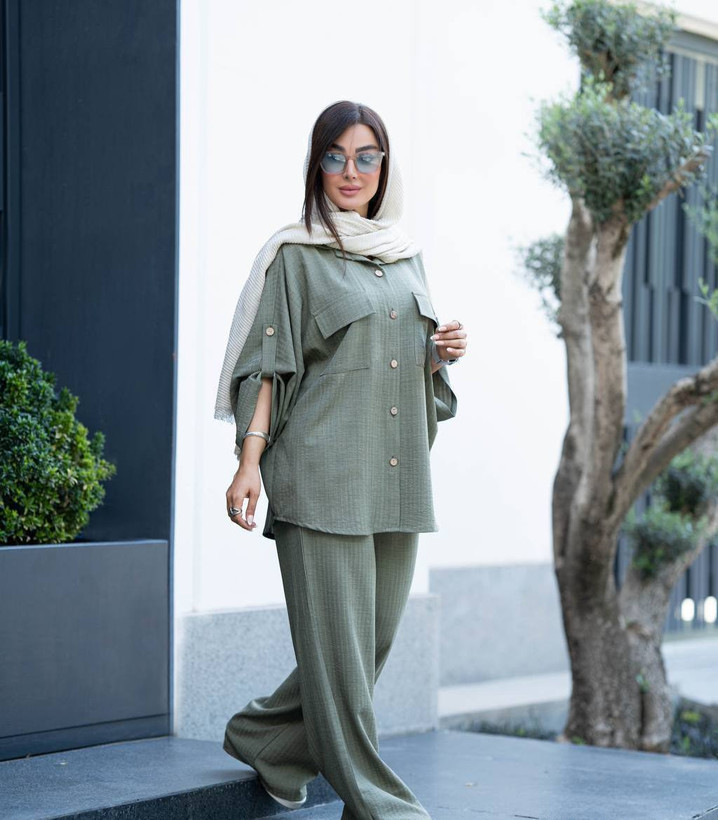 ست شومیز شلوار لنین