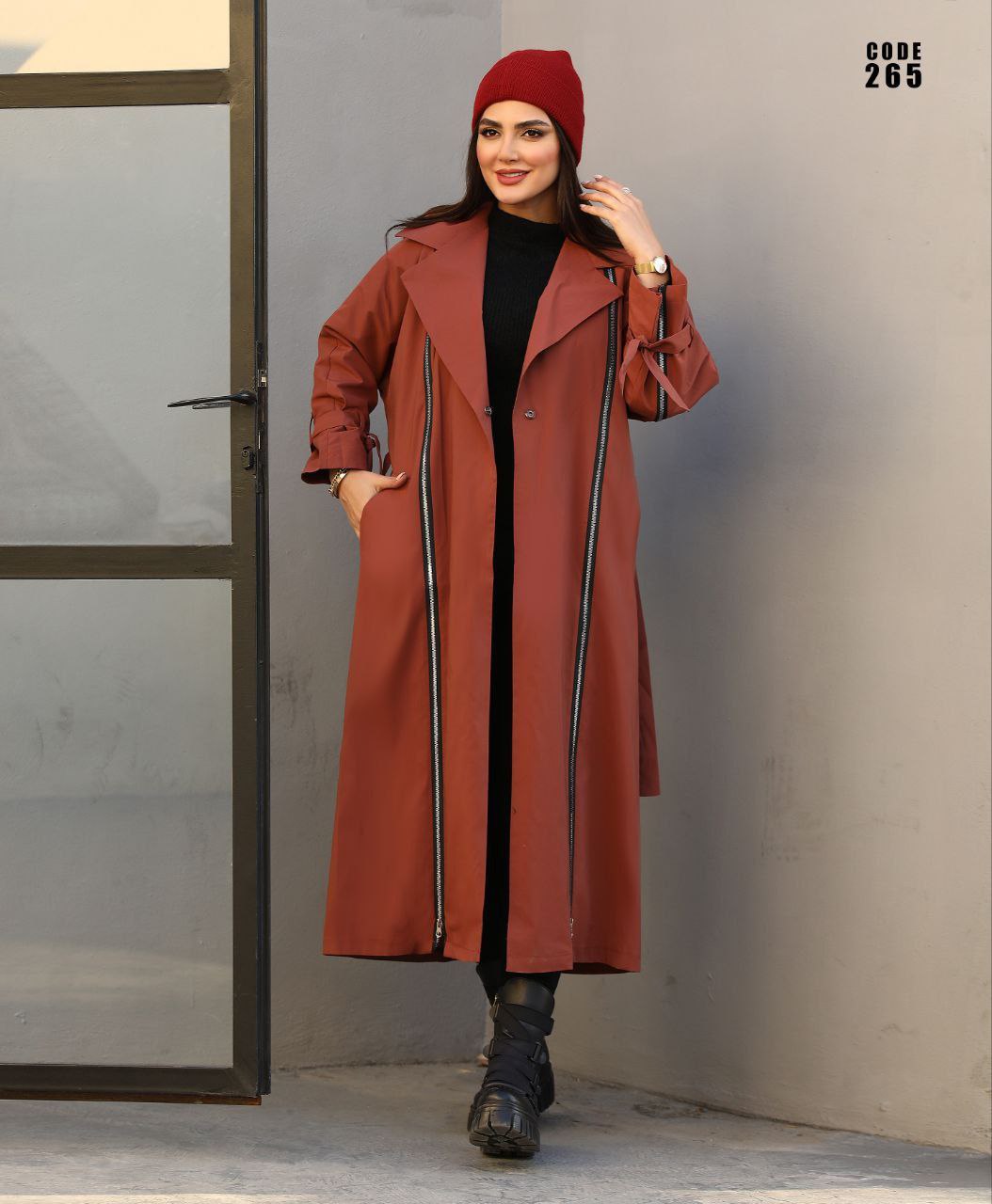 بارانی آسترکشی بلند (سایز بزرگ دارد)