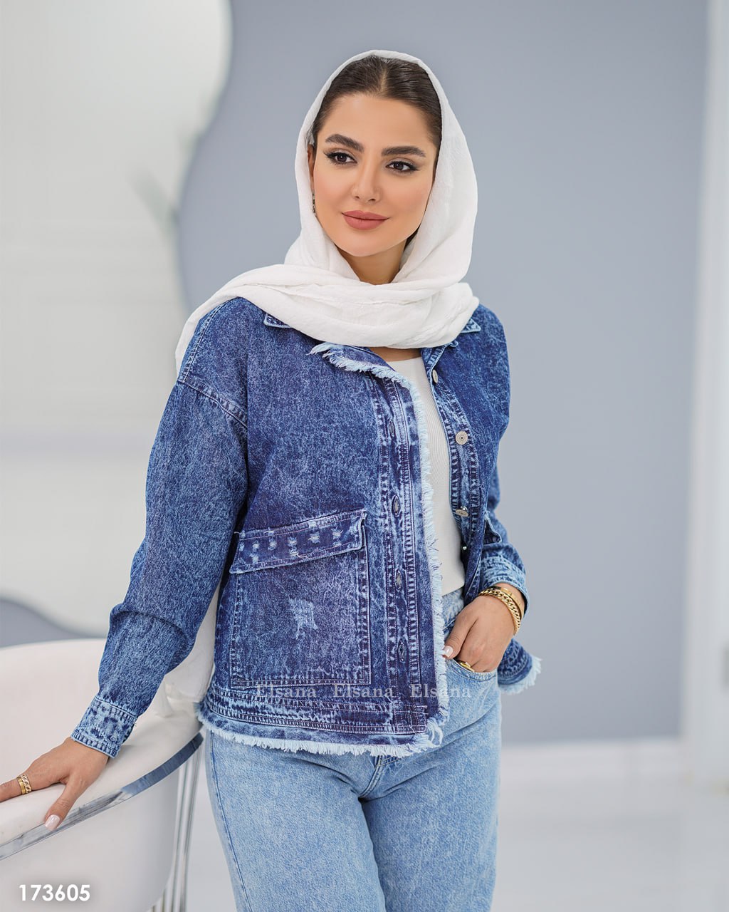 کت جین کوتاه زاپدار