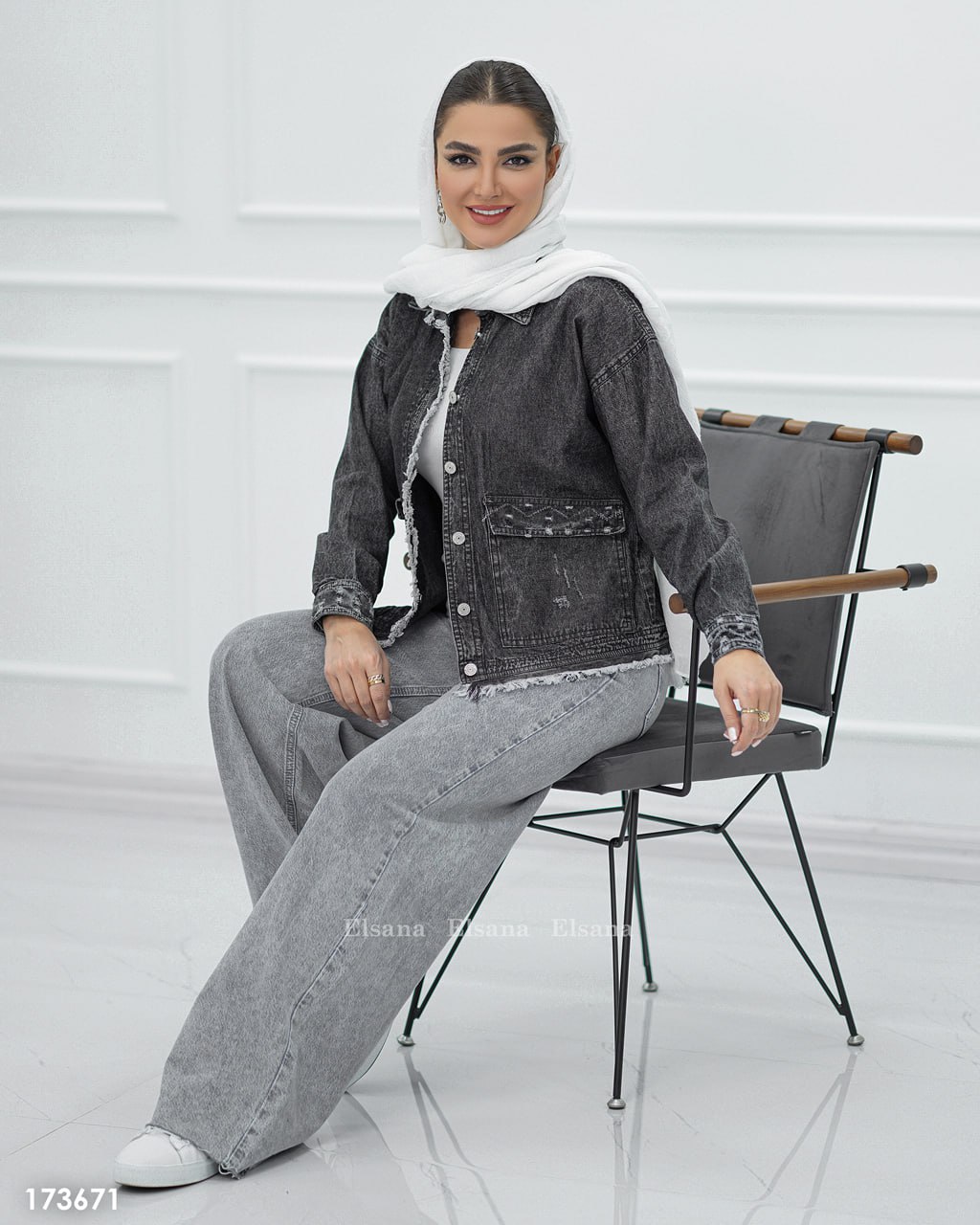 کت جین کوتاه زاپدار