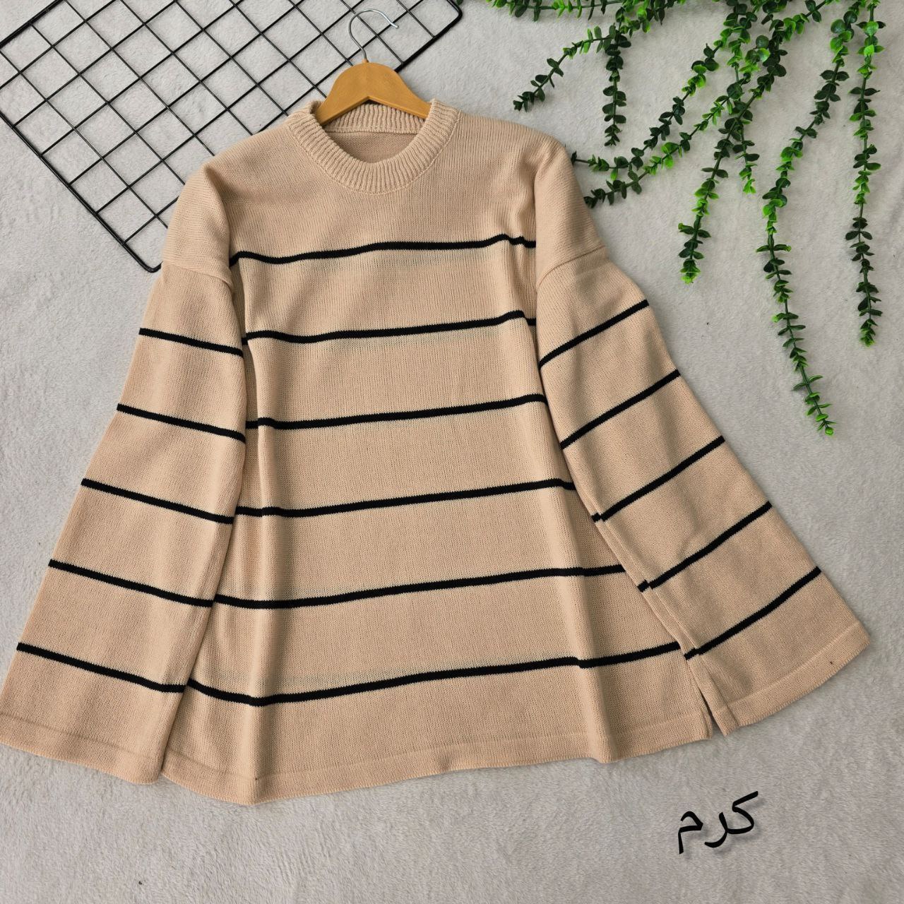 بلوز بافت لش خط دار ( پینترستی)