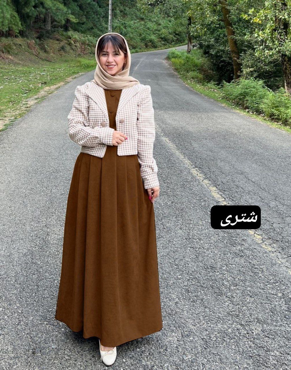 کت سارافون ترکیبی مخمل کبریتی
