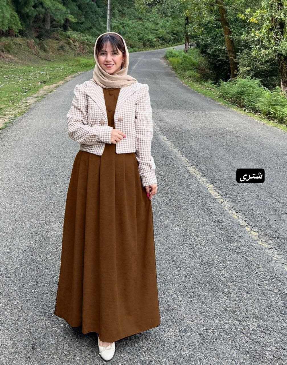 کت سارافون ترکیبی مخمل کبریتی