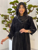 مانتو مجلسی مخمل لمه دار کارشده