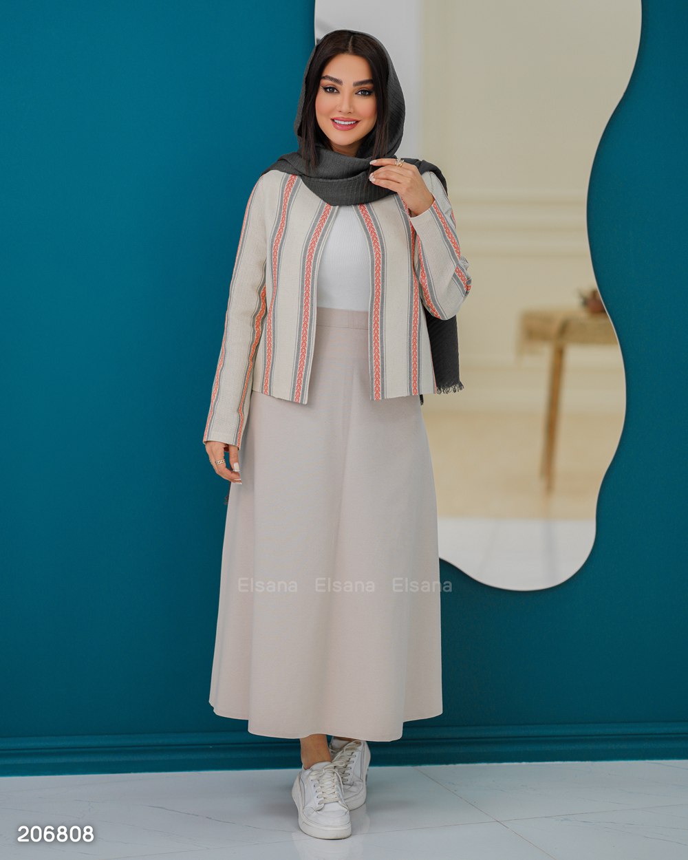 کراپ دامن مزونی شادگل