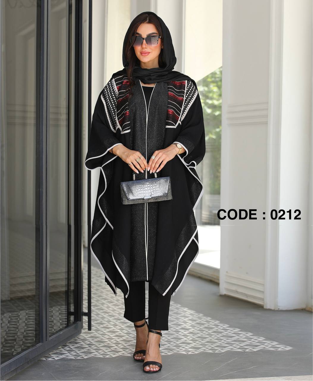 مانتو مجلسی پانچ مغزیدوزی شده