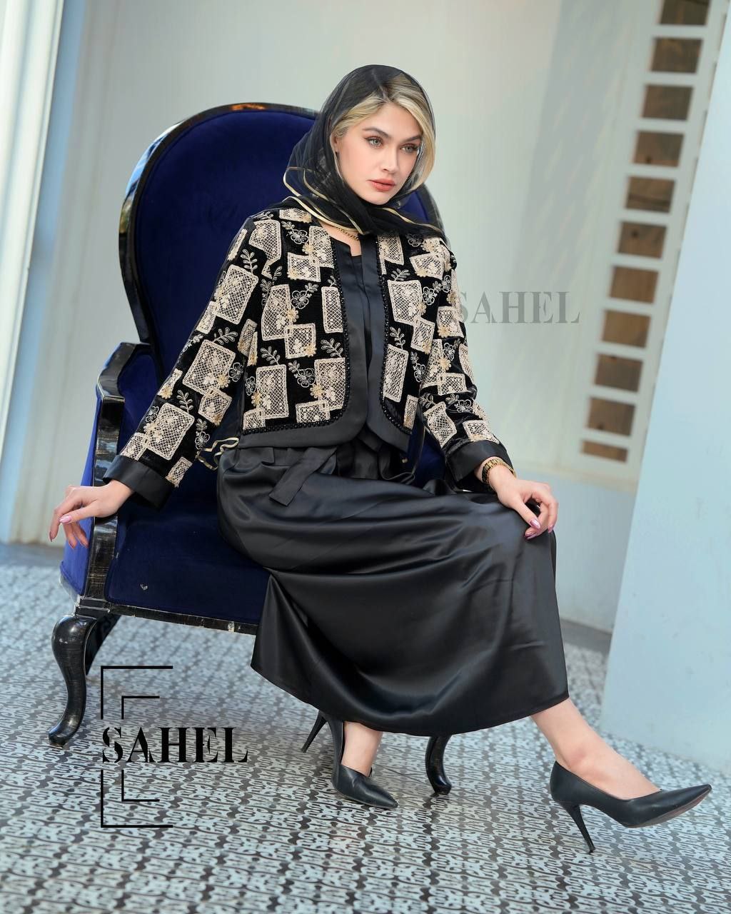 کت سارافون مدل آسا ساتن اعلا ( کارشده )