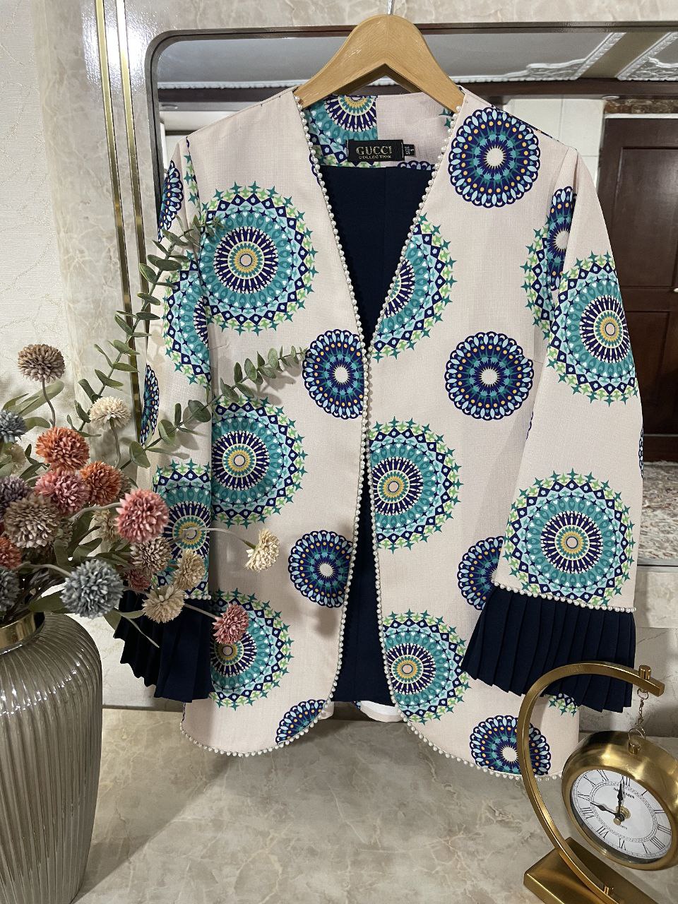 کت شلوار مروارید دوزی مزونی ملکا