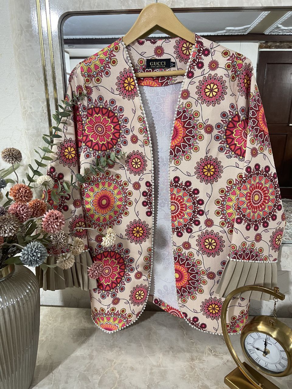کت شلوار مروارید دوزی مزونی ملکا
