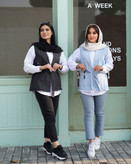 وست شومیز عیدانه جین پایین ریشدار