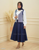 ست سه تیکه لی آنویا ( شومیز دامن جلیقه)