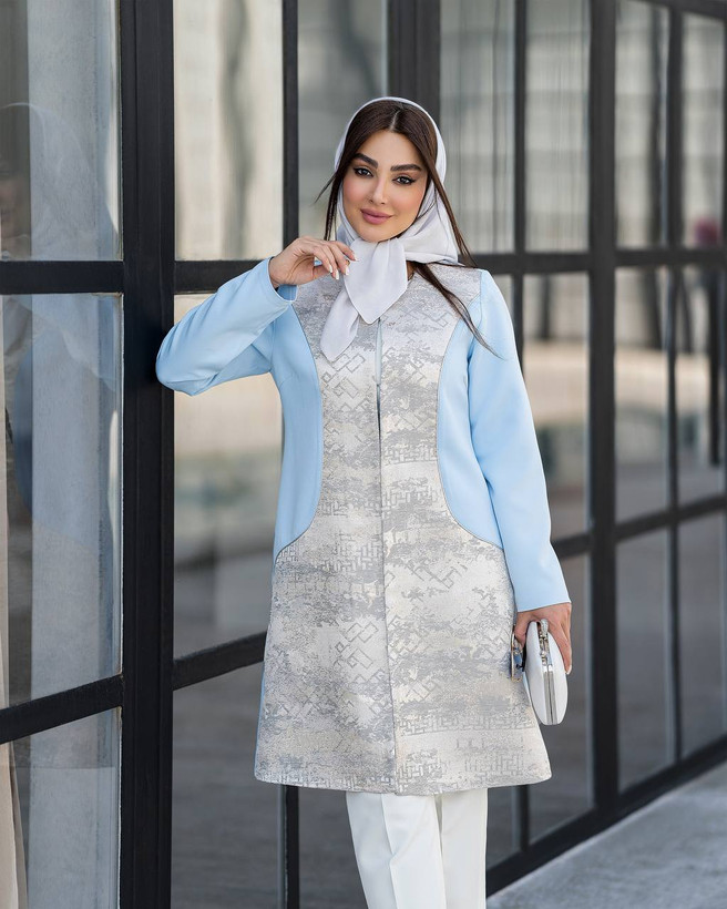 مانتو مجلسی ژاکارد تندیس