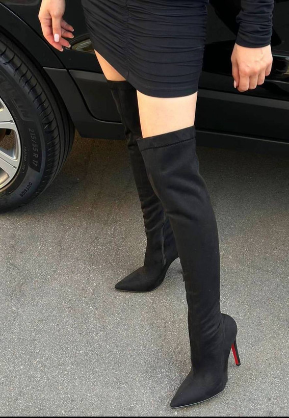 بوت بلند زنانه در دو جنس و دو مدل پاشنه
