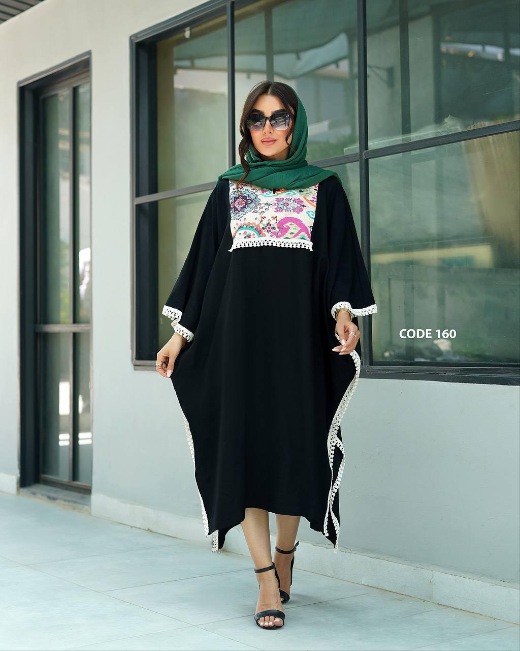 مانتو پانچ زنانه مدل نوار دوزی