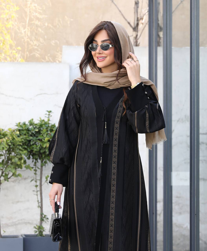 مانتو بلند ژاکارد عیدانه