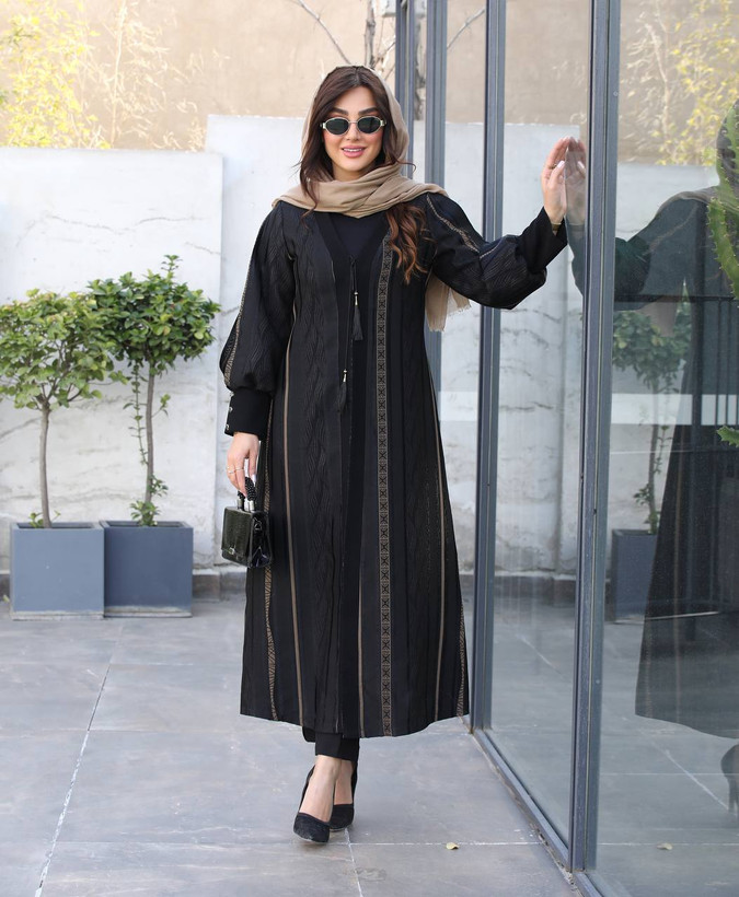 مانتو بلند ژاکارد عیدانه