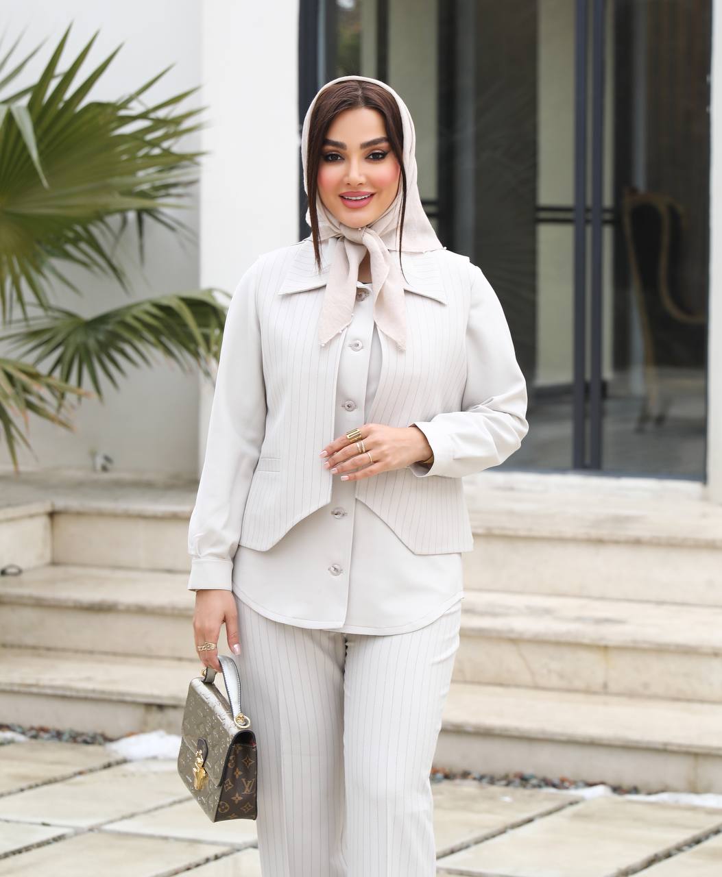 ست سه تیکه مزون دوز ( شومیز شلوار ژیله)