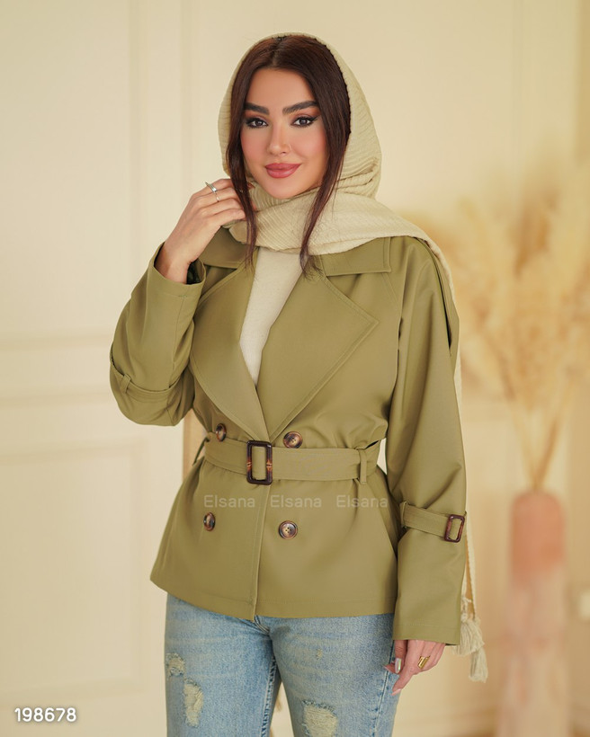 بارانی کوتاه ساتنانا آستر دار