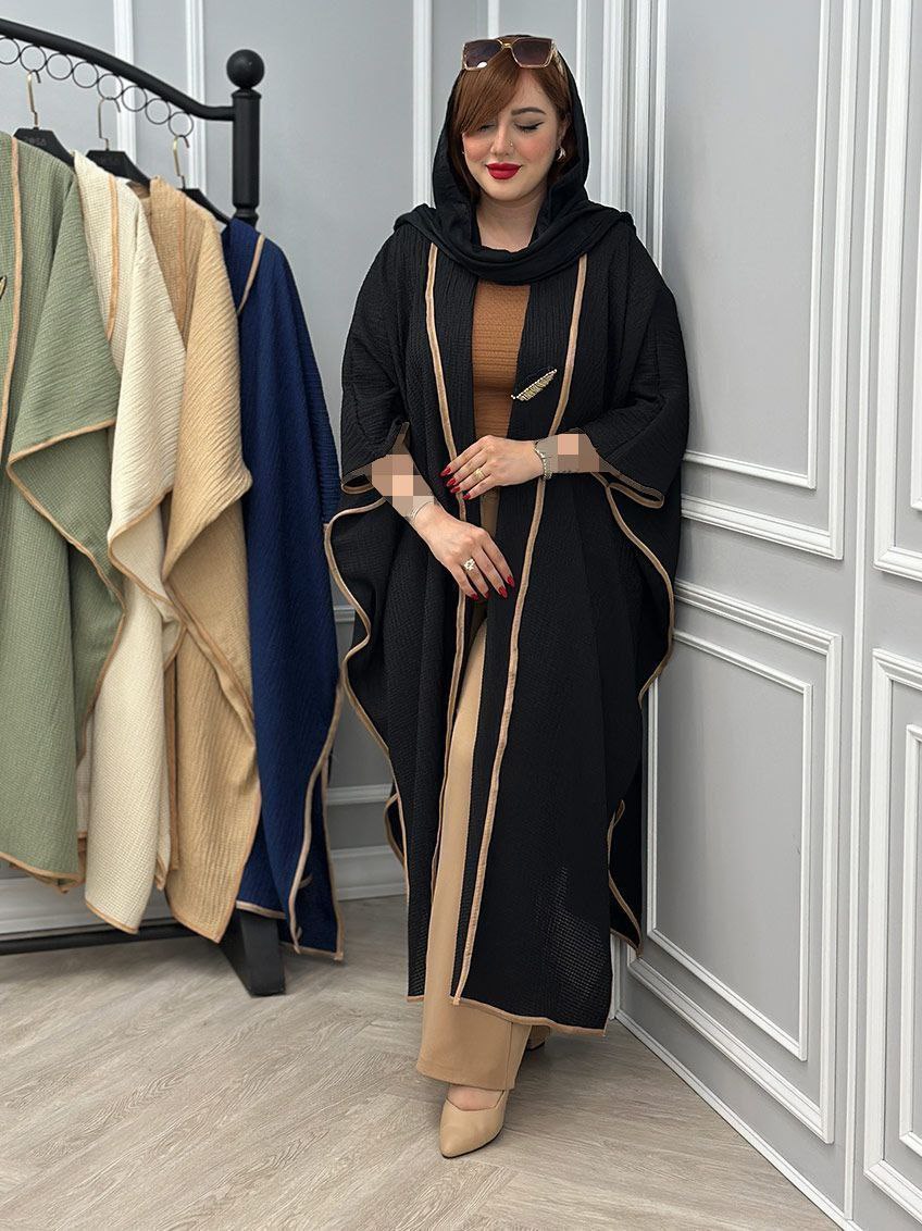 مانتو پانچ حصیری میخک( عبایی)