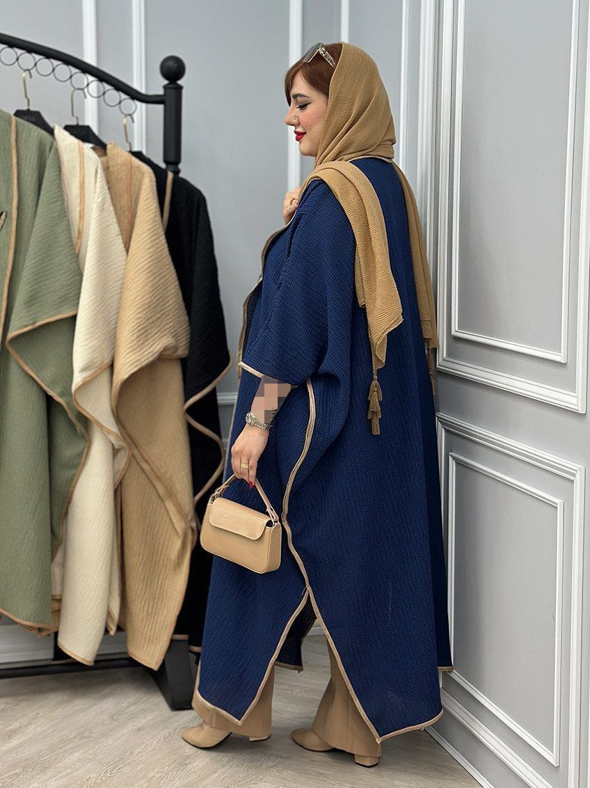 مانتو پانچ حصیری  میخک( عبایی)