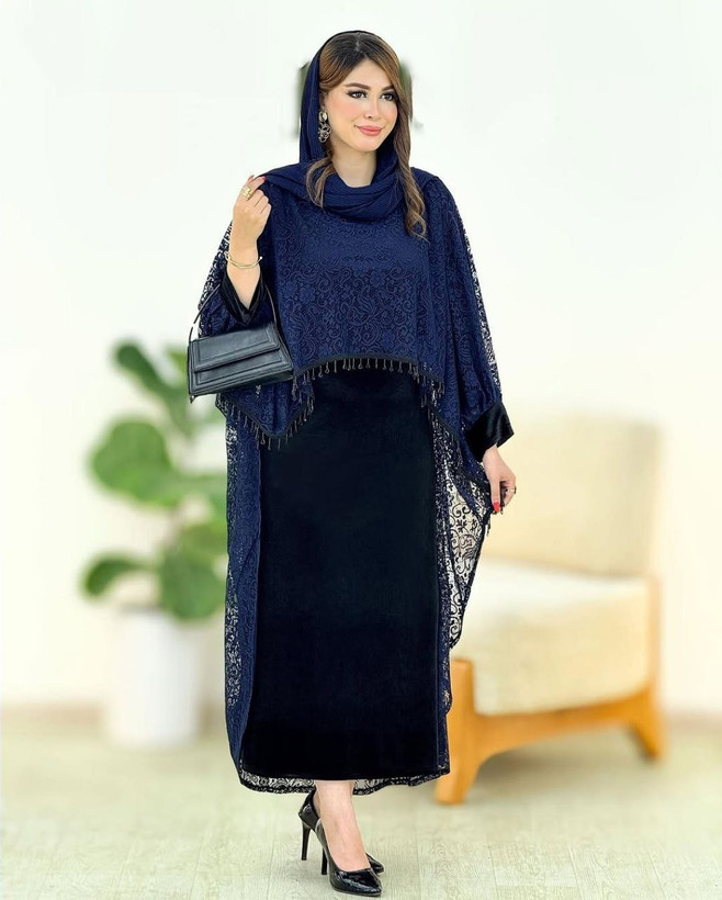 ست رویه پیراهن سرمه ( یلدایی)