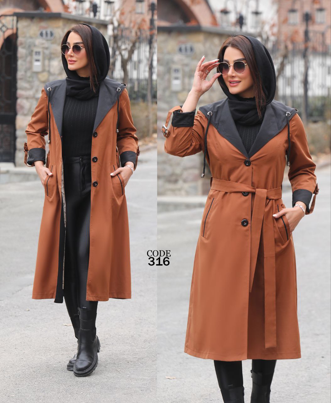بارانی کلاهدار جدید ( سایز بزرگ دارد)