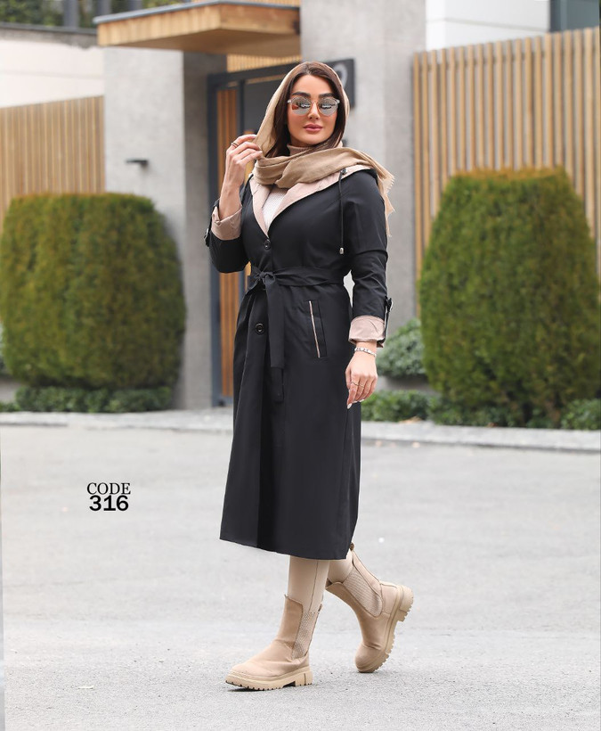 بارانی کلاهدار جدید ( سایز بزرگ دارد)