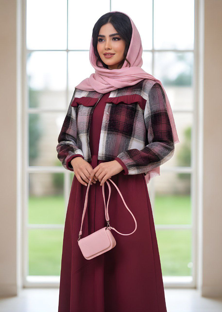 کت سارافون مخمل کبریتی شاهان ( موهرپشمی یلدایی)
