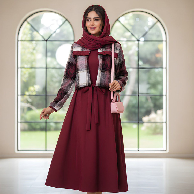 کت سارافون مخمل کبریتی شاهان ( موهرپشمی یلدایی)