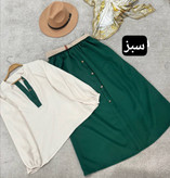 ست سه تیکه مجلسی یلدایی( شومیز دامن کمربند)