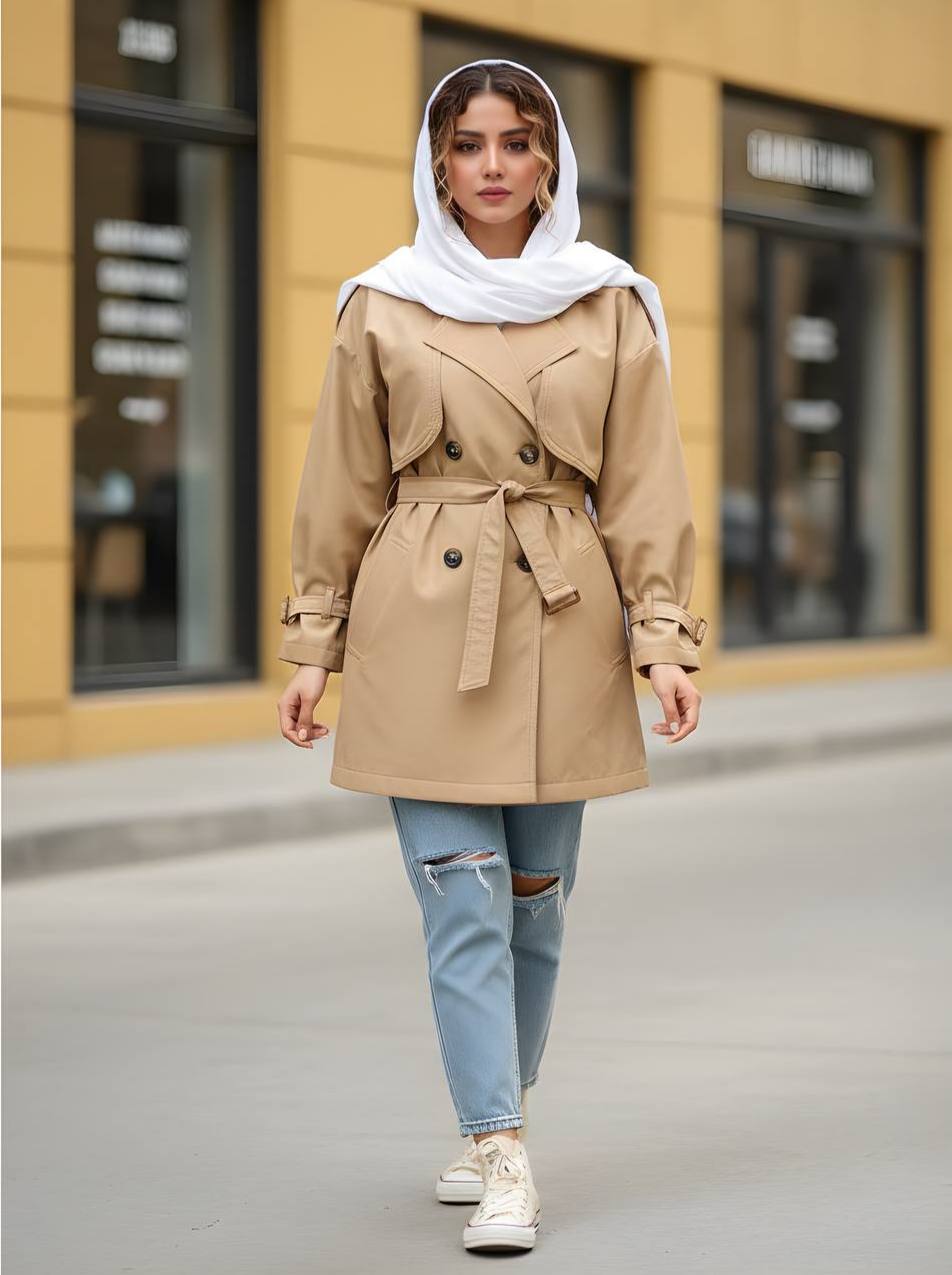 بارانی سانتانا درجه یک مغزی دوزی (سایز بزرگ دارد)