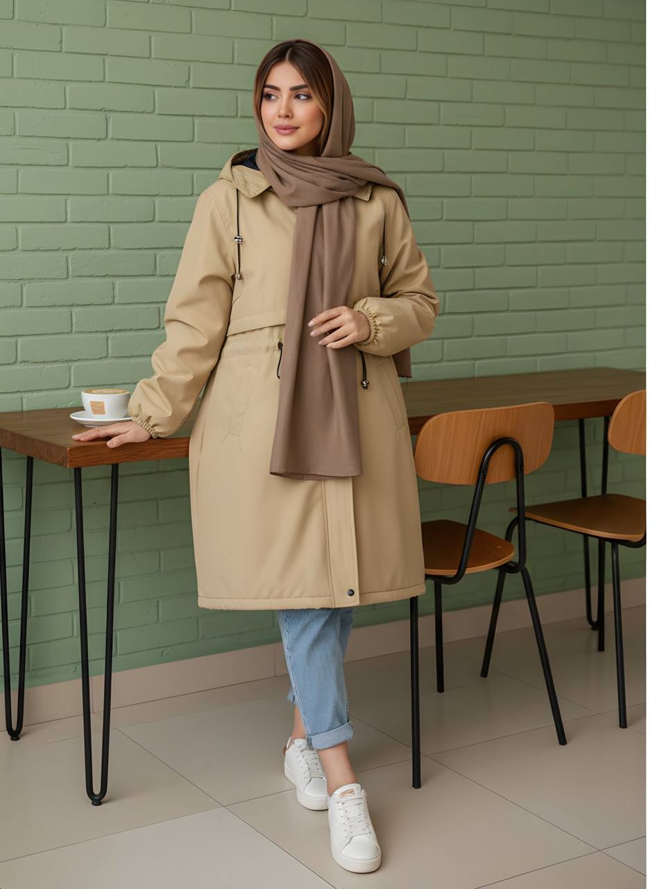 بارانی پشت بولدینگ درجه یک سانتانا ( سایز بزرگ)