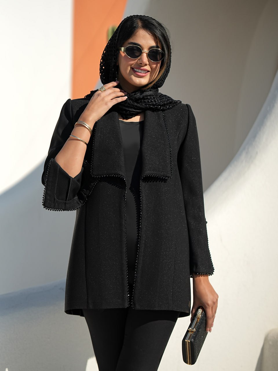 مانتو کتی مجلسی سنگدوزی شده ( کاملا مزونی)