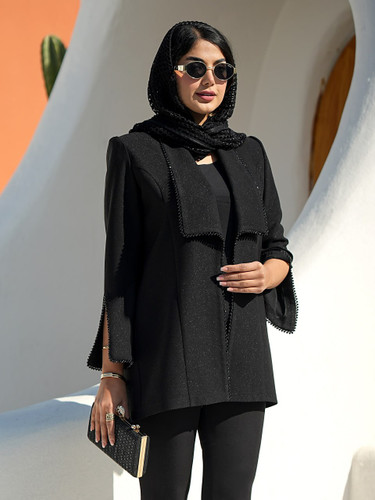 مانتو کتی مجلسی سنگدوزی شده ( کاملا مزونی)
